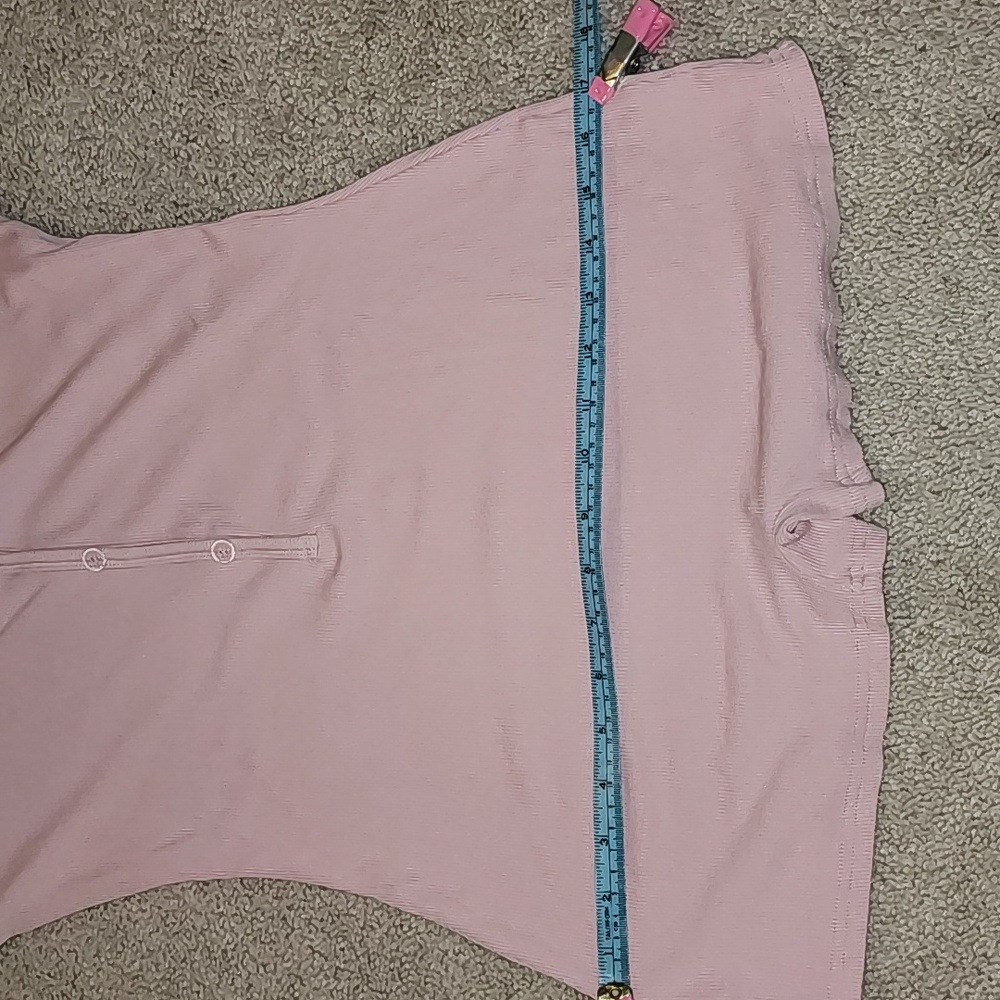 BOGO $2 Women's Pink Long Sleeve Ribbed Romper M loungewear pj's - Picture 12 of 15